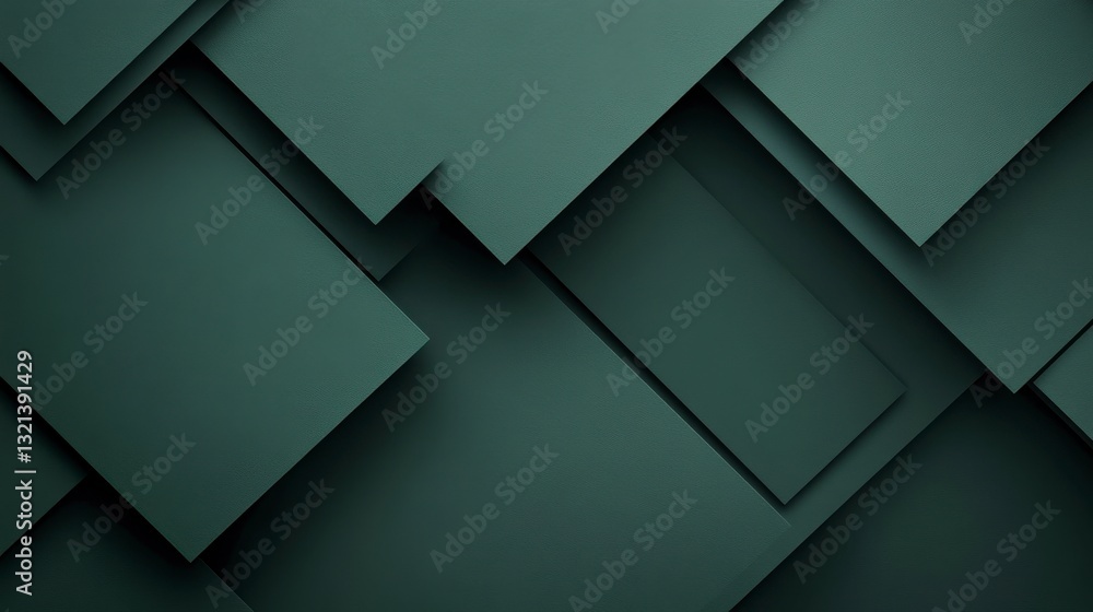 Naklejka premium Abstract Dark Teal Layered Squares Background Texture