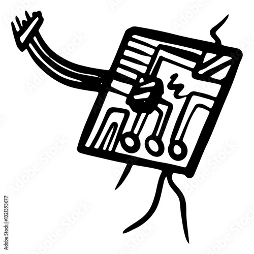 Circuit Board Illustration: A stylized circuit board illustration, showcasing intricate electronic pathways and components, a symbol of modern technology and innovation.
