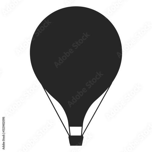 Elevated Adventure: A simplified, yet captivating, silhouette of a hot air balloon floats against a backdrop of boundless potential, promising an unforgettable journey.