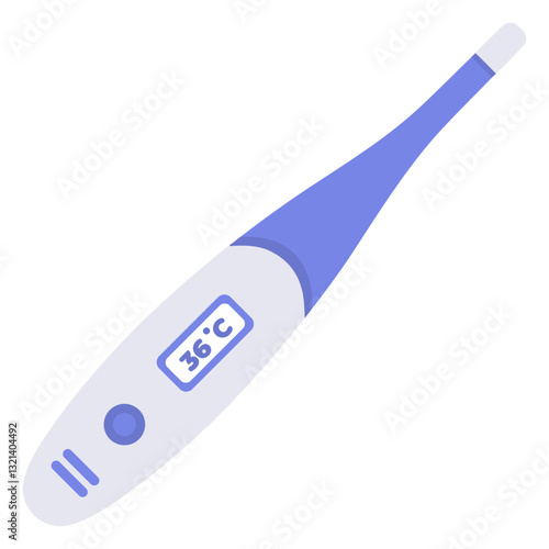 Digital Thermometer: A close-up shot showcases a digital thermometer, a tool for healthcare. It displays a temperature of 36 degrees Celsius, symbolizing health and medical context.