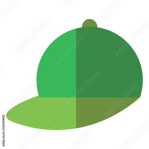 Green Cap Simplicity: A simple and vibrant green cap, capturing the essence of casual headwear, ready for outdoor adventures or style.