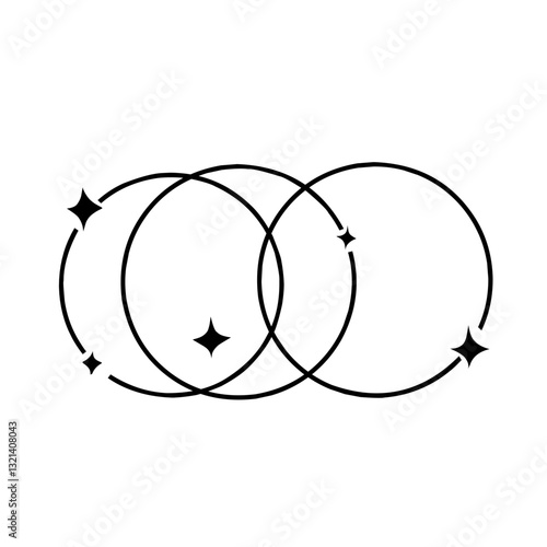 minimalistic shapes sparkling geometric