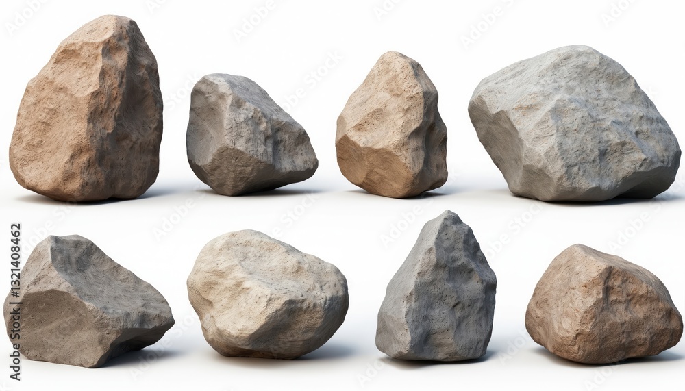 Collection set of different big hard boulder stones on transparent cutout background, PNG file. Mockup graphic artwork template. Many design elements. Perfect for landscaping design, architecture, Collection set of different big hard boulder stones on transparent cutout background, PNG file. Mockup graphic artwork template. Many design elements. Perfect for landscaping design, architecture,