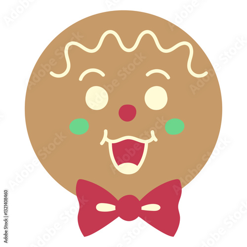 Joyful Gingerbread Man: A cheerful gingerbread man with a bright smile and a festive bow tie, the perfect embodiment of holiday cheer and festive spirit.