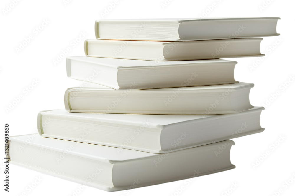 Stack of white books isolated on white background Stack of white books isolated on white background