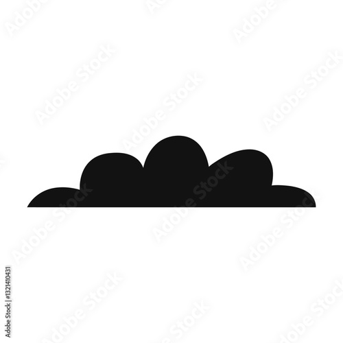 Cloud Silhouette: A minimalist cloud silhouette against a clean backdrop, capturing the essence of weather elements in a visually striking and versatile manner.