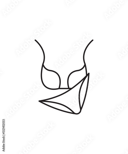 bra panty icon, vector best line icon.