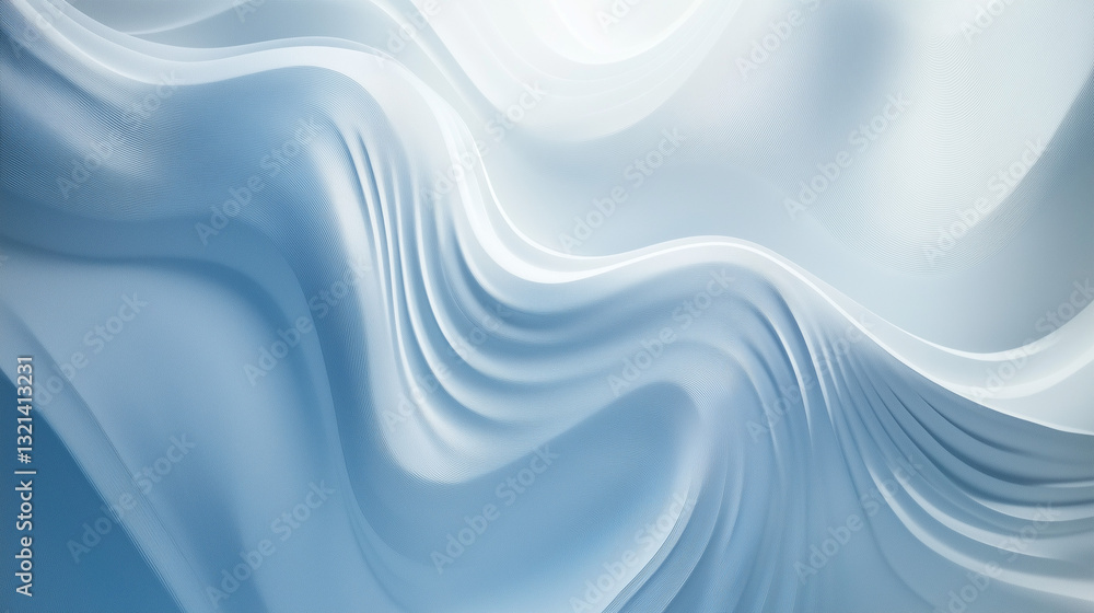 Fototapeta premium Light blue abstract geometric background with soft lines