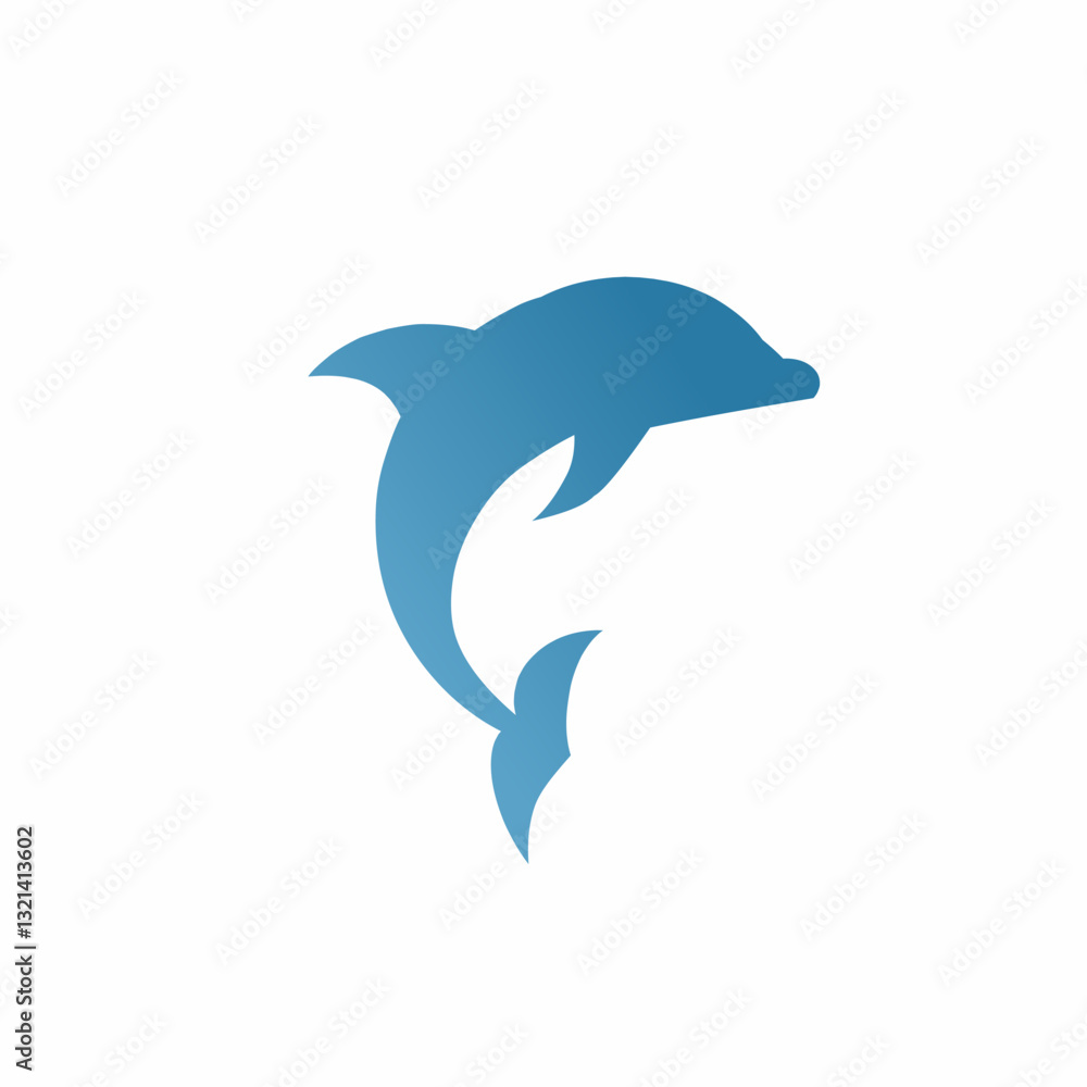 Fototapeta premium dolphin vector illustration,dolphin vector is suitable for logo design, elements, children's education, icons and company logos 