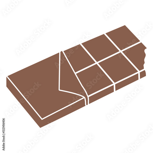 Chocolate Temptation: The allure of a tempting chocolate bar, its broken piece hinting at a delicious indulgence, ready to satisfy a sweet tooth's craving.