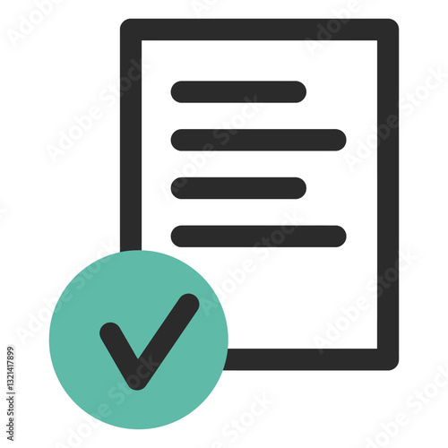 Checkmark and Document Illustration: A minimalist illustration depicting a document, meticulously scrutinized, now stamped with a definitive checkmark of approval. Capturing clarity and simplicity. 