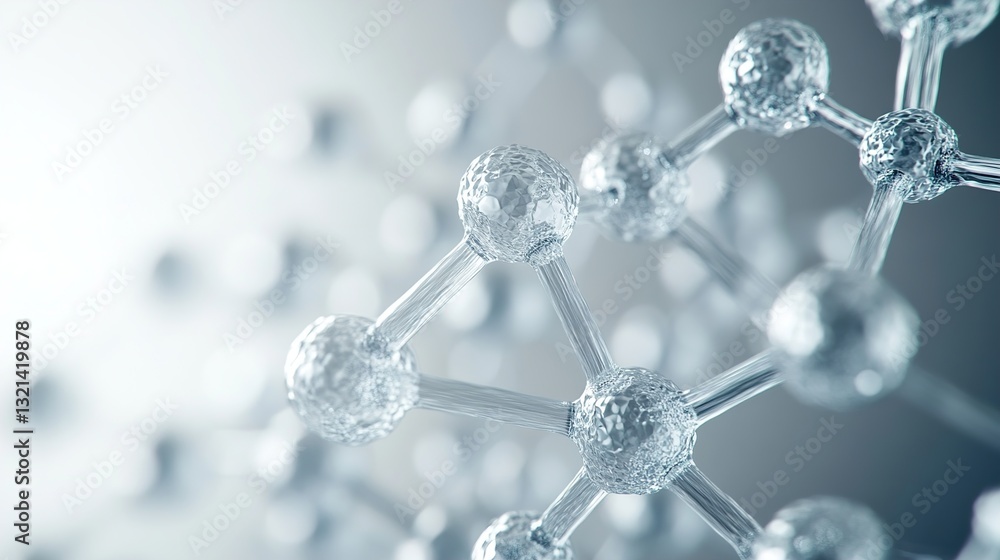 Microscopic Molecular Structure: Abstract 3D Science Microscopic Molecular Structure: Abstract 3D Science