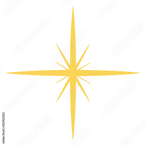 Celestial Star: A radiant, star-shaped illustration, the embodiment of luminescence and divine wonder.