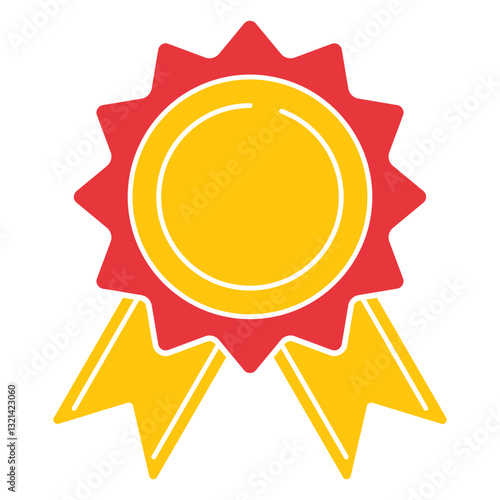 Premium Badge Icon: A vibrant and eye-catching illustration of a premium badge, a symbol of excellence, quality, and value.