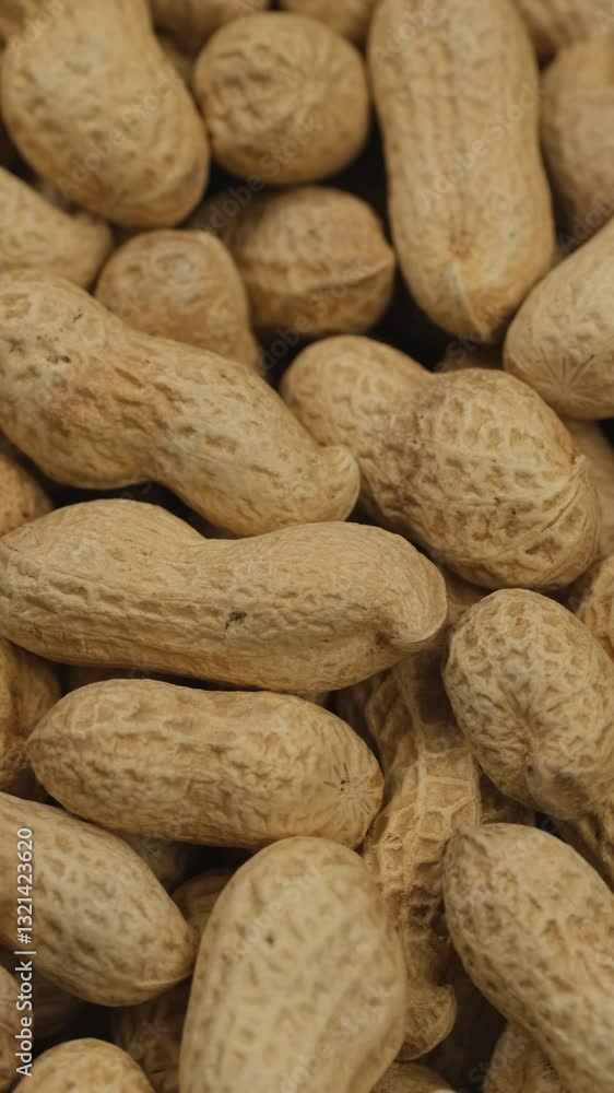 Zoom frame heap of peanuts in shells, rotation Zoom frame heap of peanuts in shells, rotation