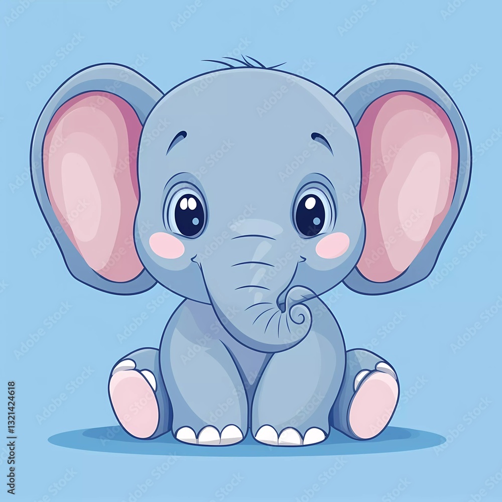 Obraz premium illustration of an elephant sitting