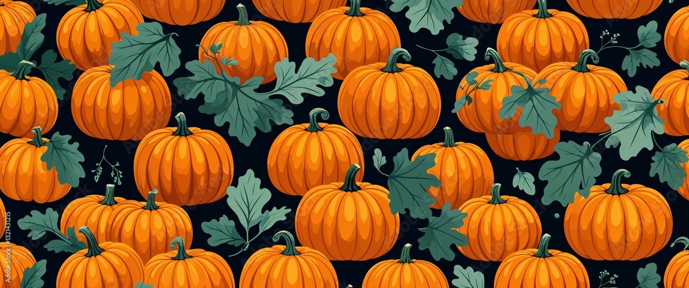 pumpkin pattern on orange plain background digital abstract art work illustration design pumpkin pattern on orange plain background digital abstract art work illustration design