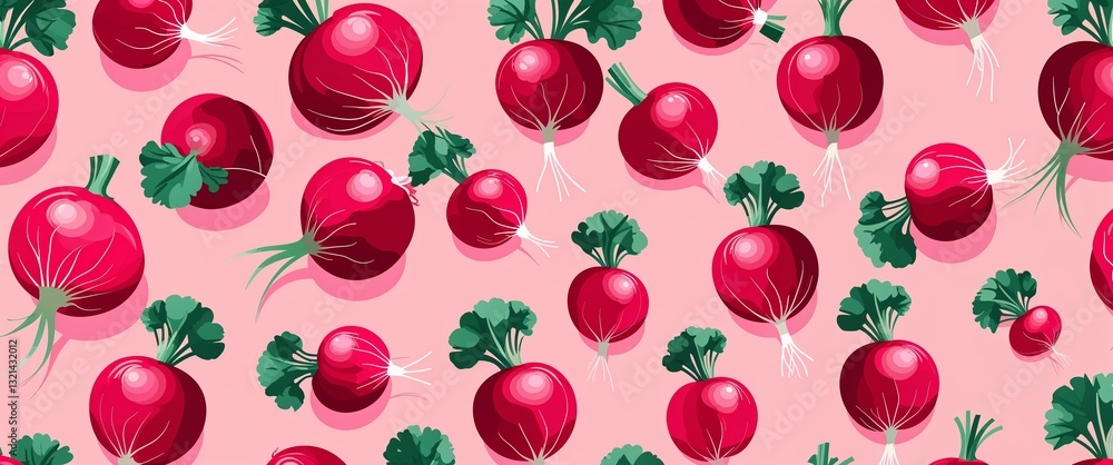 radish pattern on pink plain background digital abstract art work illustration design radish pattern on pink plain background digital abstract art work illustration design