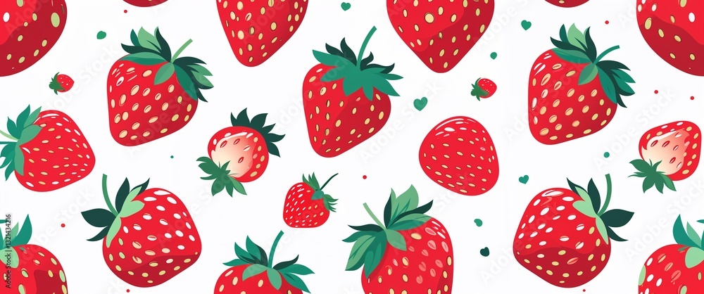 strawberry pattern on white plain background digital abstract art work illustration design strawberry pattern on white plain background digital abstract art work illustration design