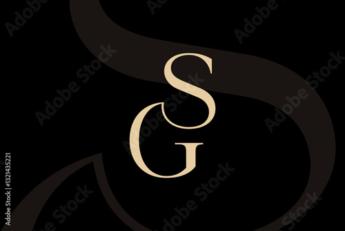 GS or SG letter logo icon design. Classic style luxury initials monogram.