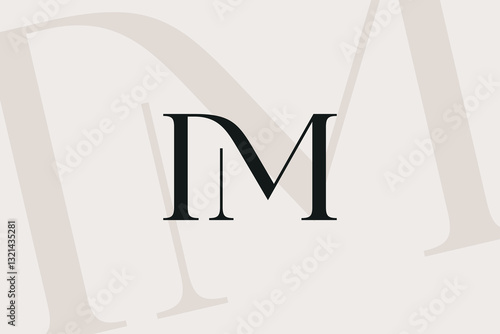 IM or MI letter logo icon design. Classic style luxury initials monogram.