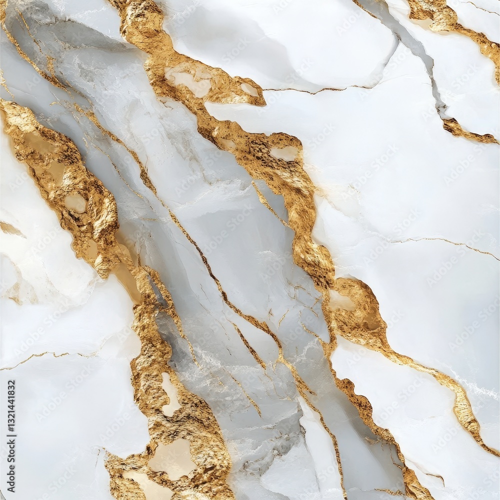 Fototapeta premium White gold marble texture background, interior design