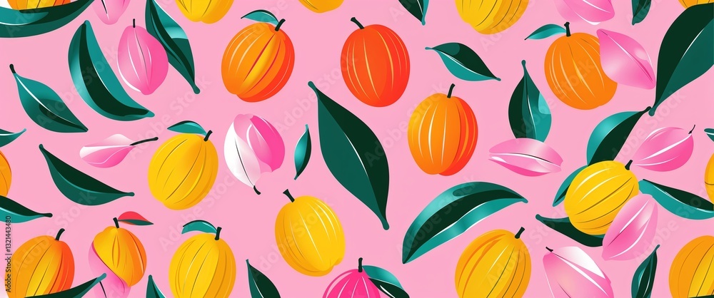 mango pattern on pink plain background digital abstract art work illustration design mango pattern on pink plain background digital abstract art work illustration design