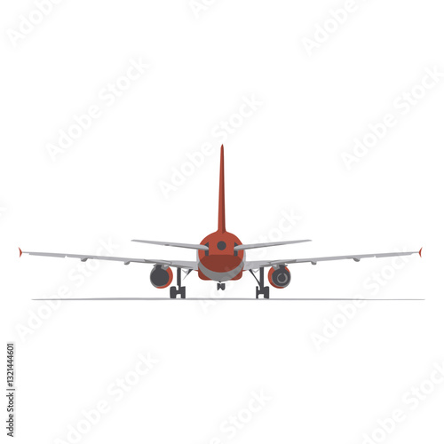 Aerial Marvel: A rear perspective of an aircraft set against a clear sky, revealing its impressive structural details and aerodynamic design, symbolizes travel and modern technology.