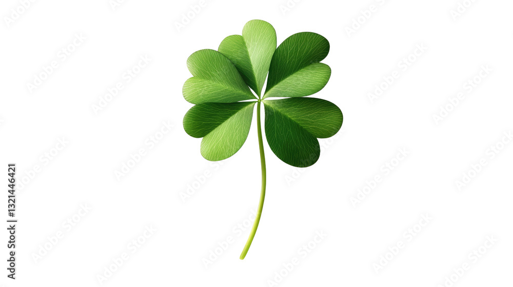 Lucky Charm: A vibrant, green clover with seven leaves, symbolizing prosperity and good fortune. Lucky Charm: A vibrant, green clover with seven leaves, symbolizing prosperity and good fortune.