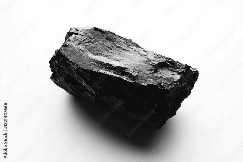 Fototapeta premium Dark, rectangular rock, smooth, solid, and weighty