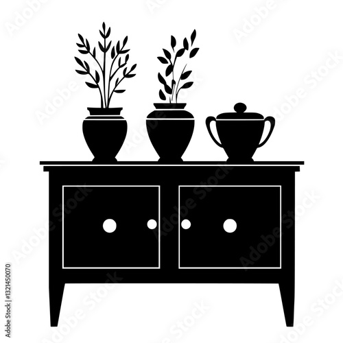 Cottage Sideboard, vectorized furniture, furniture piece