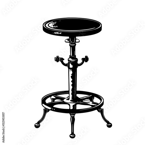 Steampunk Bar stools, vectorized furniture, furniture piece