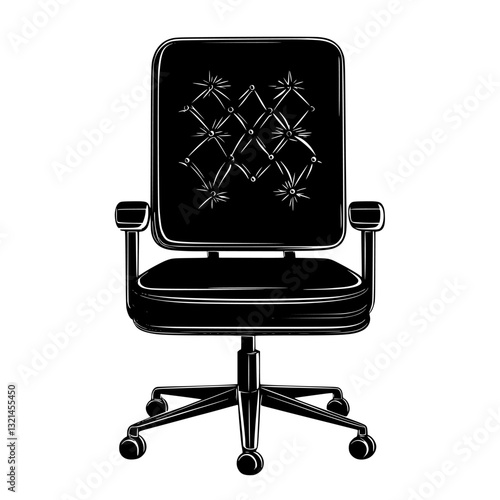 Vintage Office chair, vectorized furniture, furniture piece