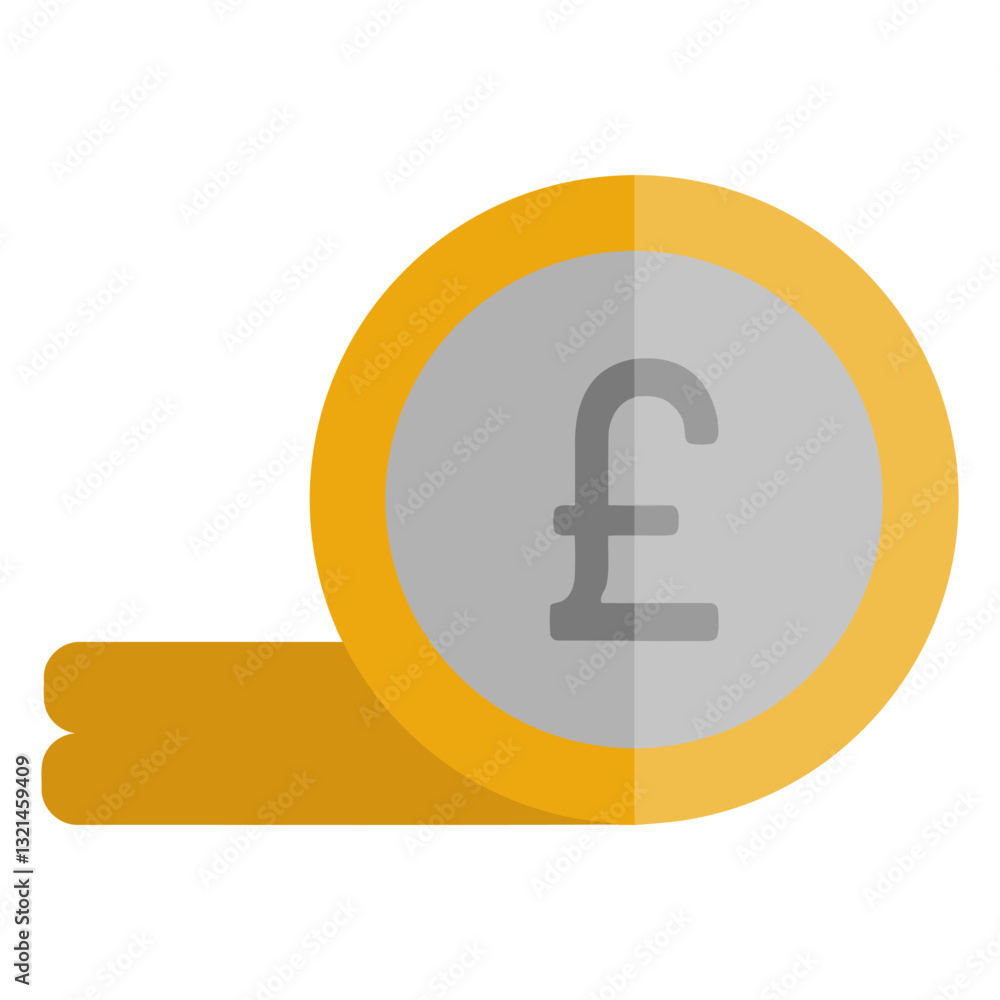Obraz premium British Pound: A visual representation of a British pound, showcasing the iconic currency symbol. Perfect for financial concepts. 