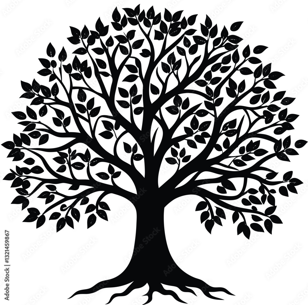 vector tree silhouette vector tree silhouette