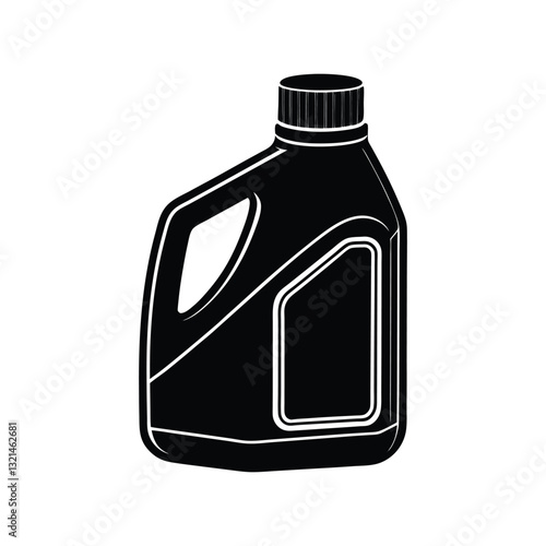 plastic oil gallon vector art illustration