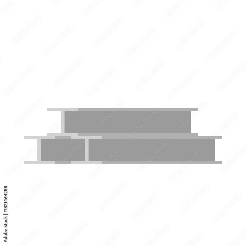 Stack of pipes, isolated realistic pile of metal parts for building and industry construction. Pipelines and piping technologies Stack of pipes, isolated realistic pile of metal parts for building and industry construction. Pipelines and piping technologies