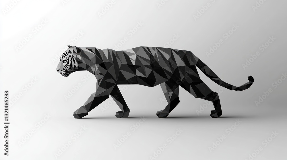 Obraz premium Abstract polygonal tiger design