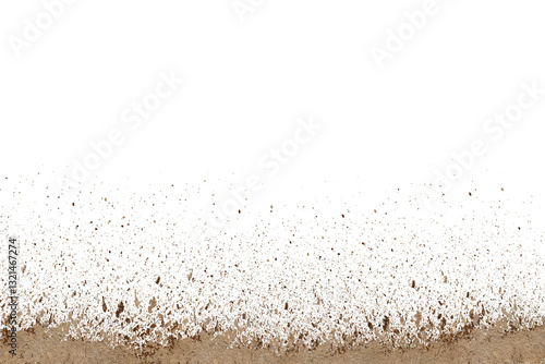 mud splash isolated transparency background.