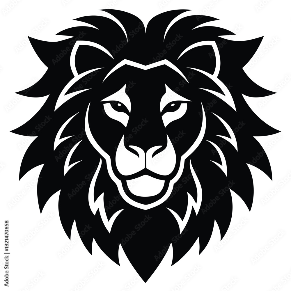 Fototapeta premium lion head vector illustration