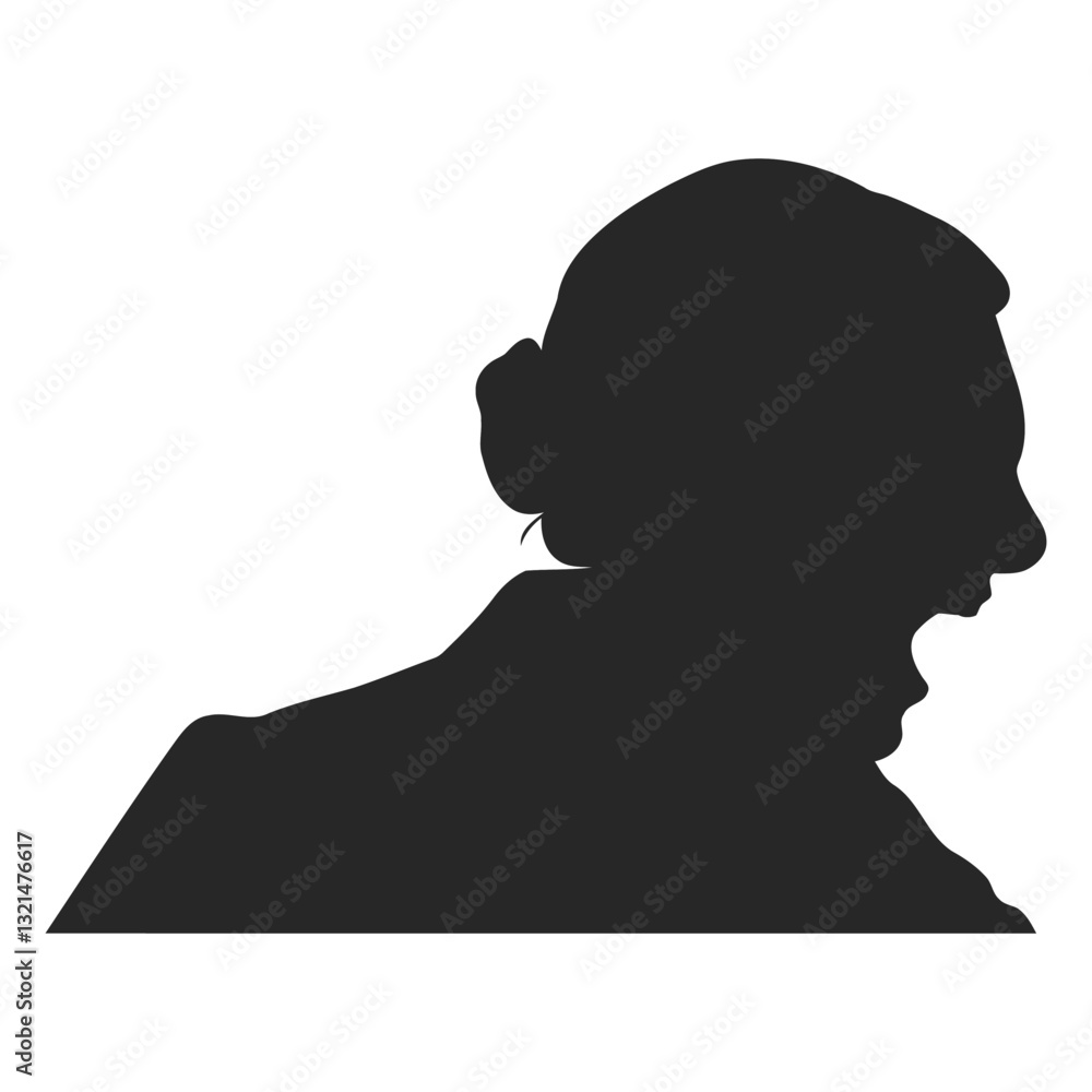 Silhouette of a Shouting Woman Silhouette of a Shouting Woman