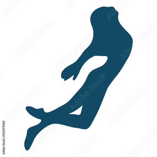 Silhouette of Freedom: A simple, yet evocative, silhouette of a person floating with arms outstretched, representing liberation, and peace of mind. This image speaks to aspirations and goals.