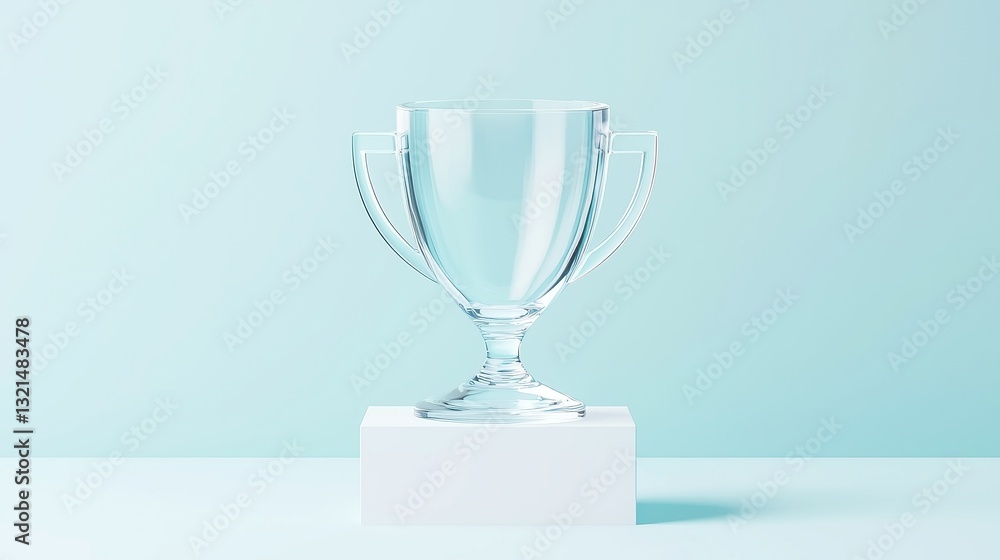 Elegant Glass Trophy Display, showcasing a prestigious prize cup symbolizing recognition and dedication, set in a clear case with ample free space around it. Elegant Glass Trophy Display, showcasing a prestigious prize cup symbolizing recognition and dedication, set in a clear case with ample free space around it.