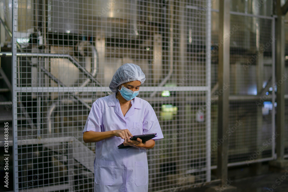 Employee working at canned fish factory. Employee working at canned fish factory.