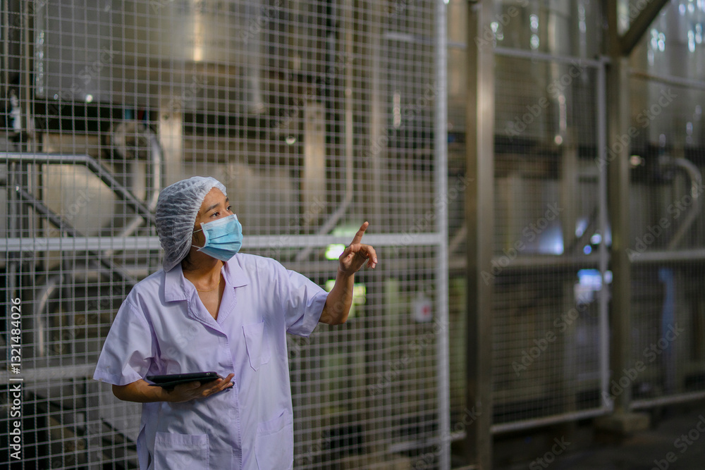 Employee working at canned fish factory. Employee working at canned fish factory.