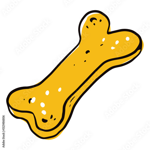 colored dog biscuit doodle.