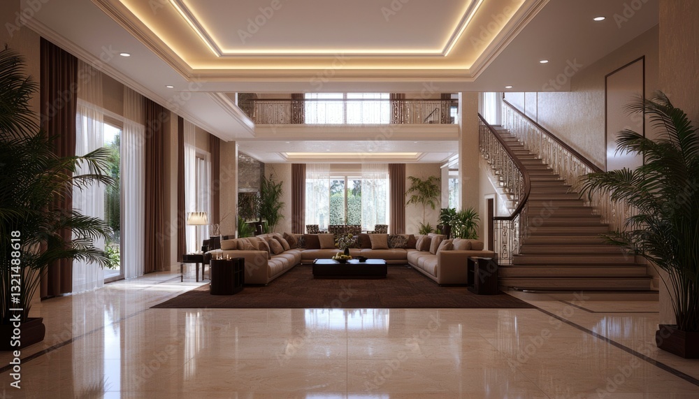 Luxurious open-plan living area Luxurious open-plan living area