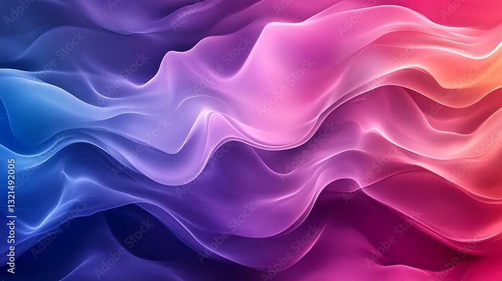 Obraz premium Colorful Waves Abstract Digital Art