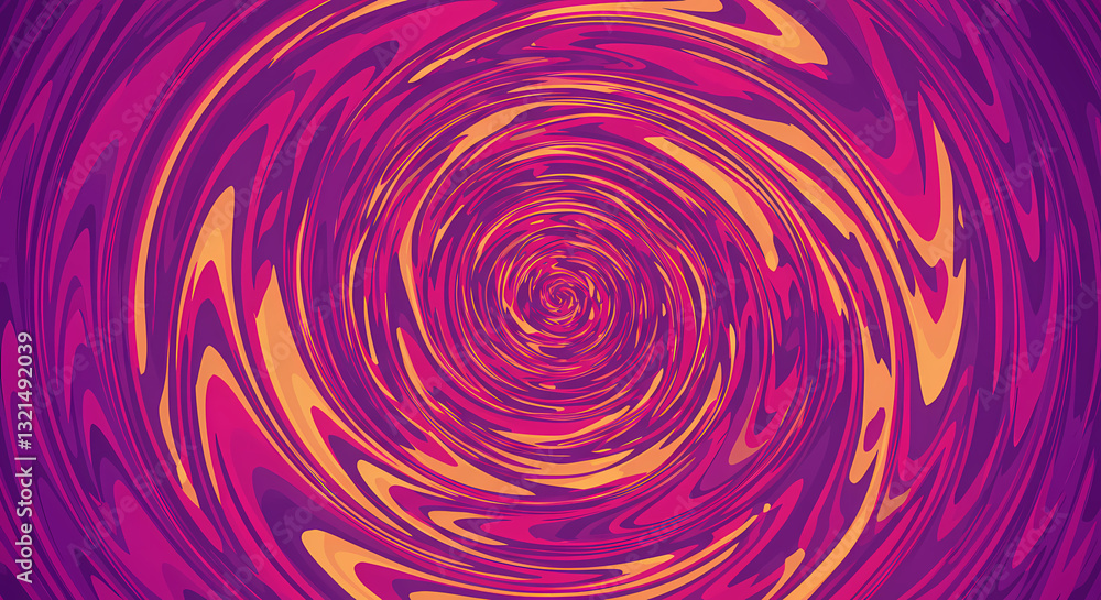 Vibrant Cosmic Vortex Pattern. Retro-Futuristic Wave Wallpaper. Fluid Groove Background. Vector Art Illustration Vibrant Cosmic Vortex Pattern. Retro-Futuristic Wave Wallpaper. Fluid Groove Background. Vector Art Illustration
