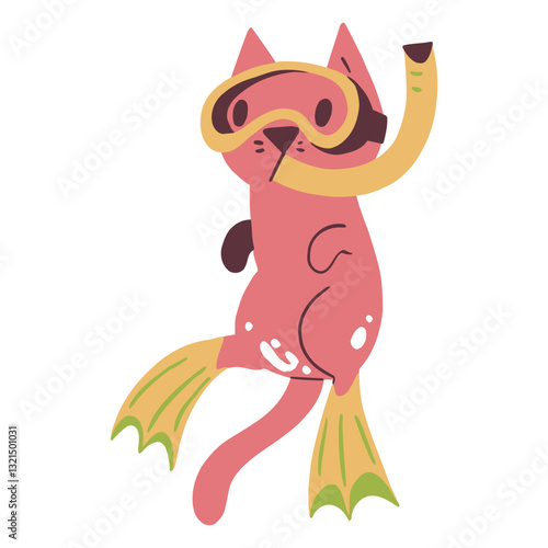 cat watersport character.